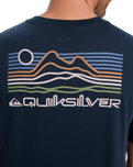 The Quiksilver Mens Light Waves T-Shirt in Dark Navy