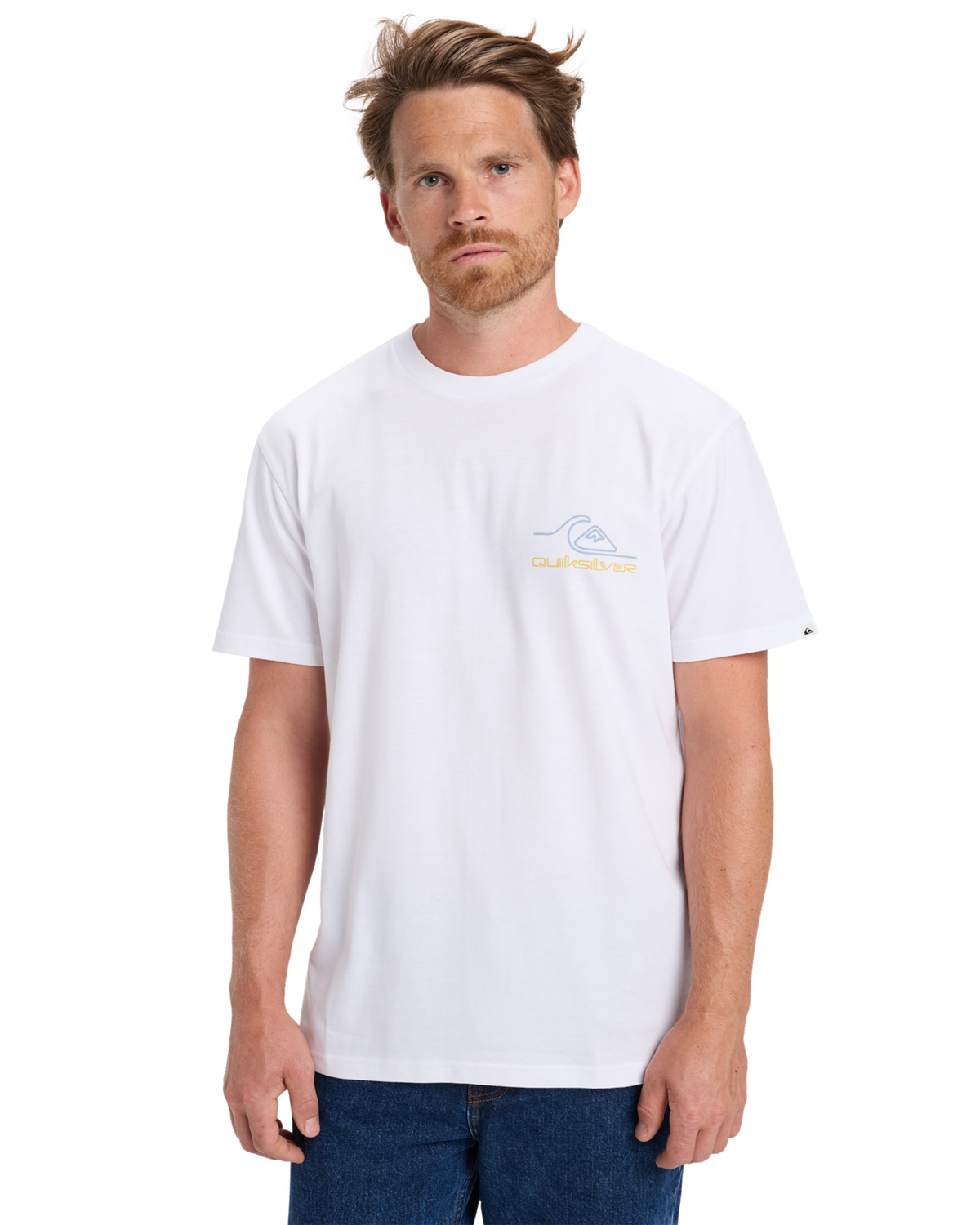 The Quiksilver Mens Light Waves T-Shirt in White