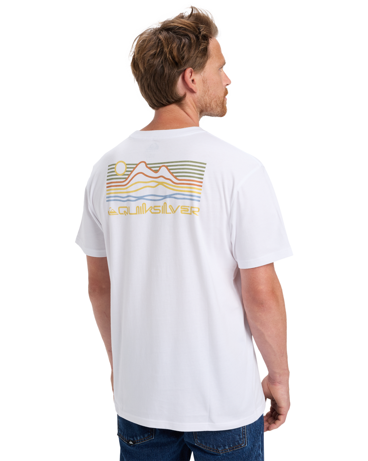 The Quiksilver Mens Light Waves T-Shirt in White