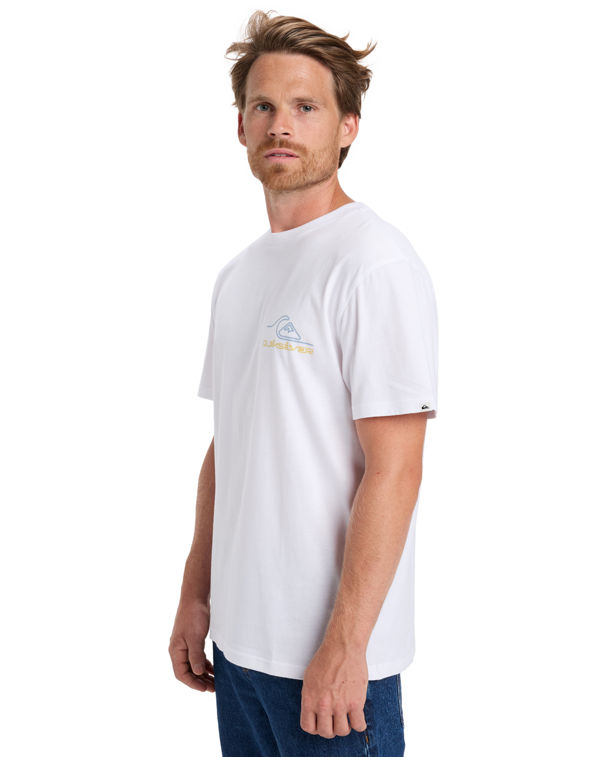 The Quiksilver Mens Light Waves T-Shirt in White
