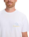 The Quiksilver Mens Light Waves T-Shirt in White
