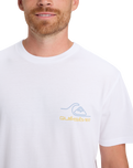 The Quiksilver Mens Light Waves T-Shirt in White