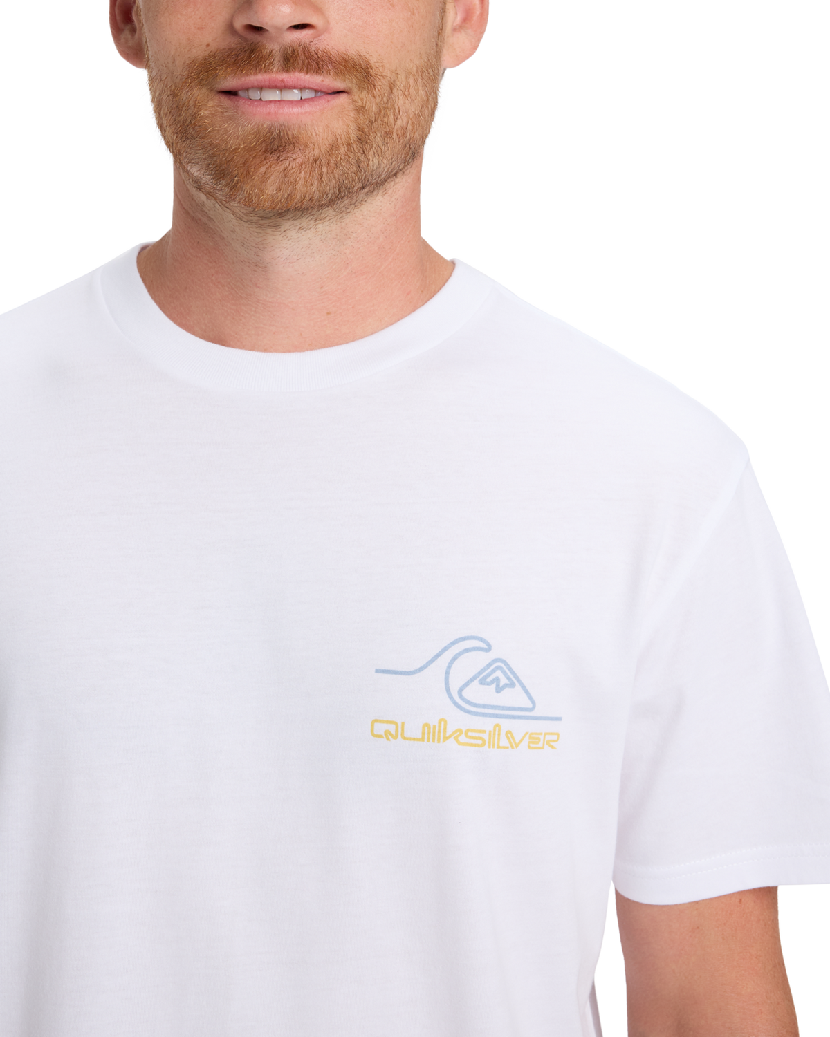 The Quiksilver Mens Light Waves T-Shirt in White