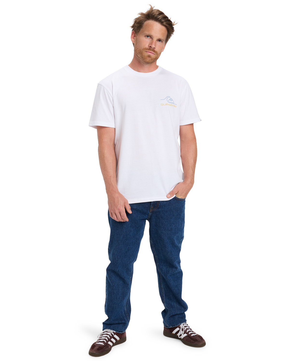 The Quiksilver Mens Light Waves T-Shirt in White