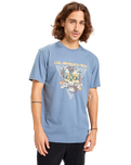 The Quiksilver Mens Core Skull T-Shirt in China Blue