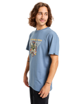 The Quiksilver Mens Core Skull T-Shirt in China Blue