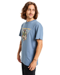 The Quiksilver Mens Core Skull T-Shirt in China Blue