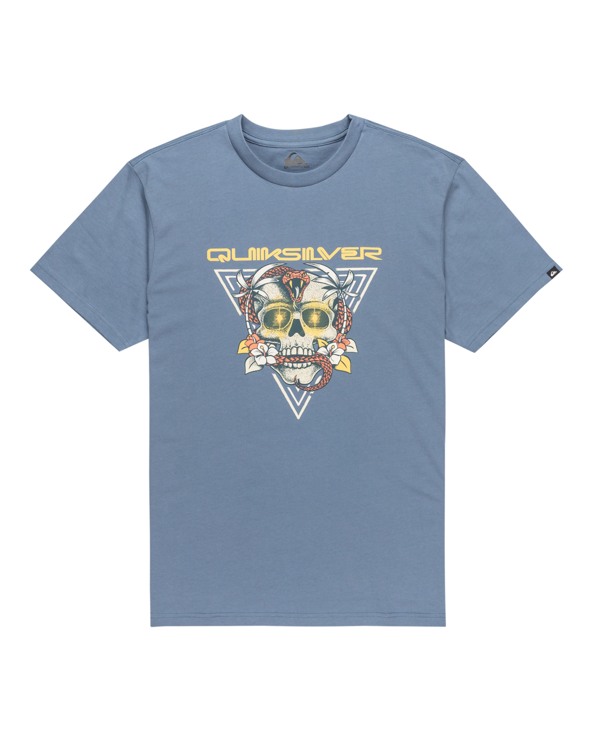 The Quiksilver Mens Core Skull T-Shirt in China Blue