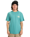 The Quiksilver Mens Gotam Foam T-Shirt in Deep Sea