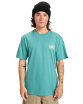 The Quiksilver Mens Gotam Foam T-Shirt in Deep Sea