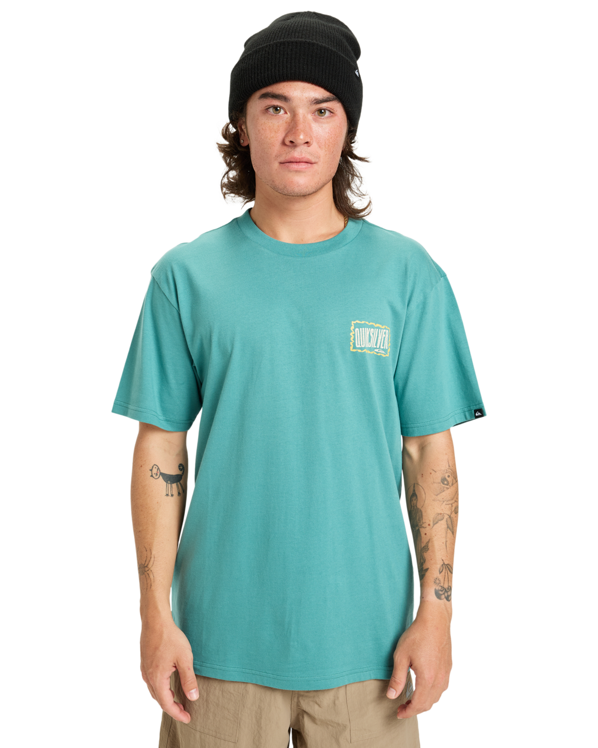 The Quiksilver Mens Gotam Foam T-Shirt in Deep Sea