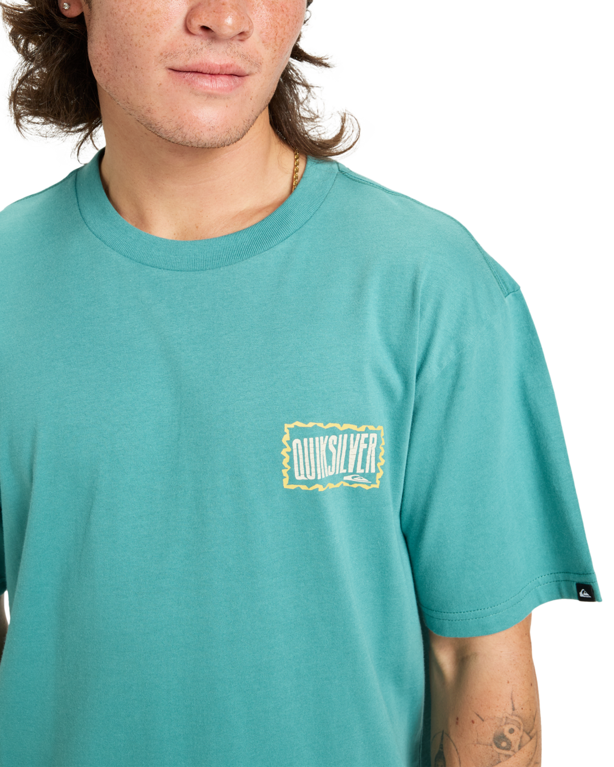 The Quiksilver Mens Gotam Foam T-Shirt in Deep Sea