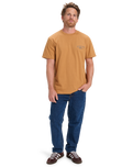 The Quiksilver Mens Anchor Lockup T-Shirt in Almond