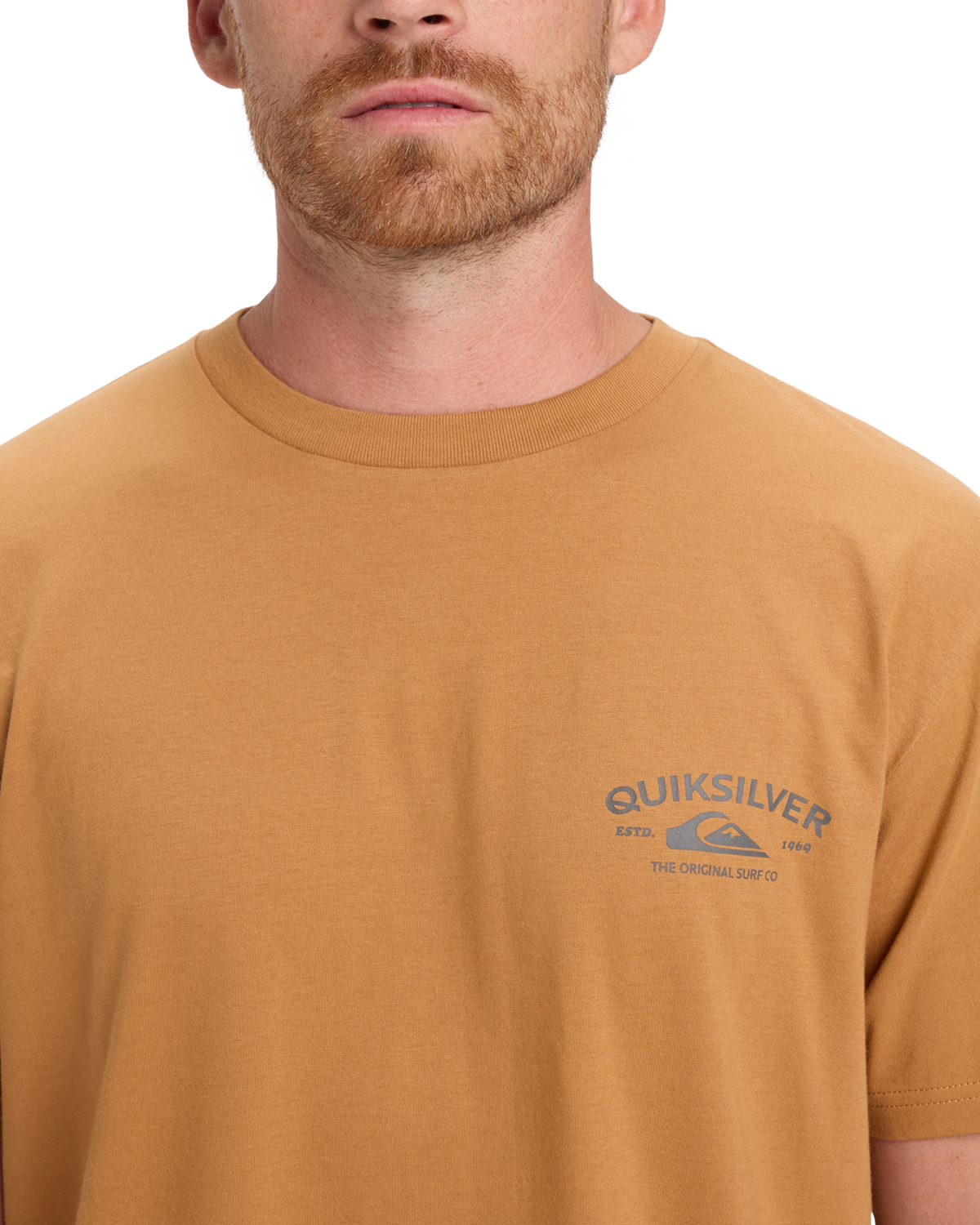 The Quiksilver Mens Anchor Lockup T-Shirt in Almond
