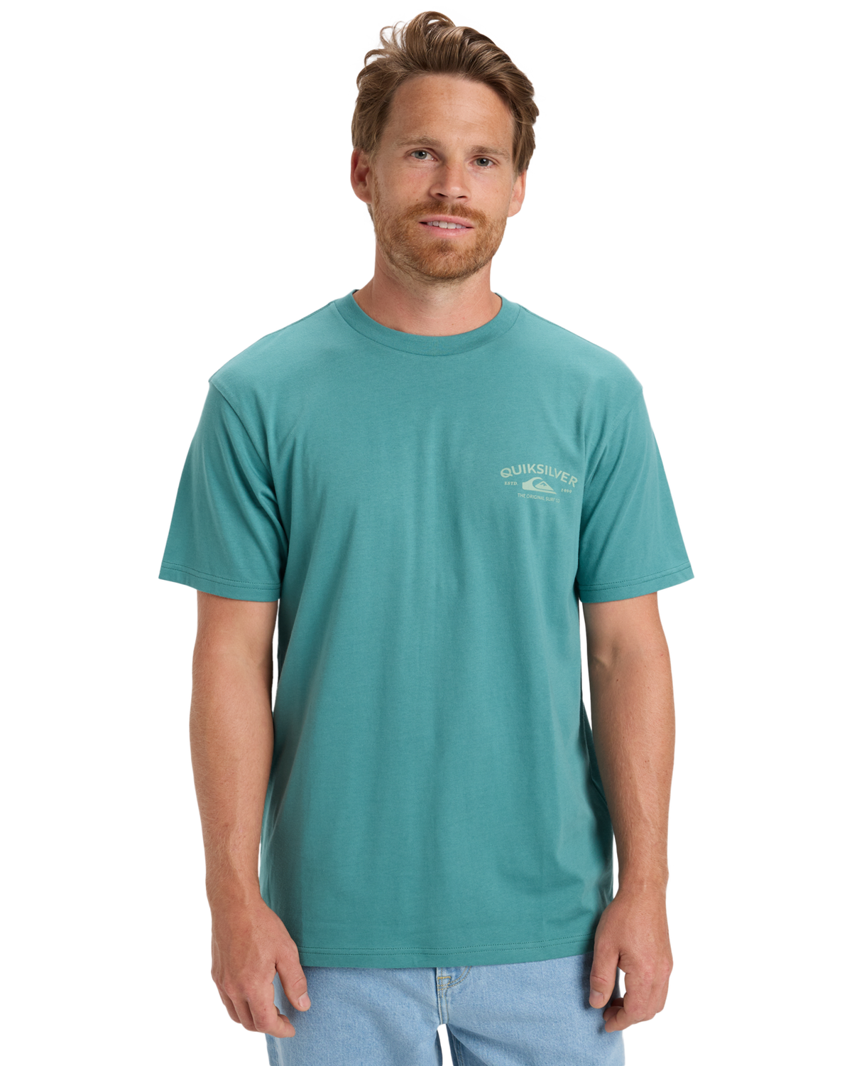 The Quiksilver Mens Anchor Lockup T-Shirt in Deep Sea