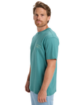 The Quiksilver Mens Anchor Lockup T-Shirt in Deep Sea