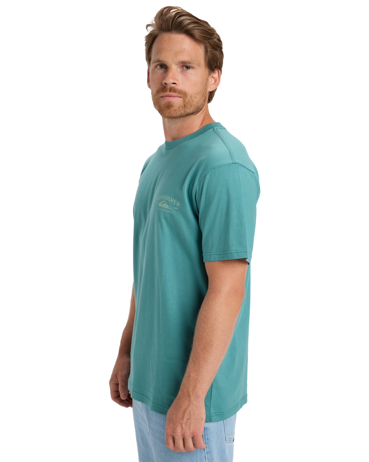 The Quiksilver Mens Anchor Lockup T-Shirt in Deep Sea
