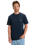 The Quiksilver Mens Anchor Lockup T-Shirt in Dark Navy