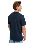 The Quiksilver Mens Anchor Lockup T-Shirt in Dark Navy