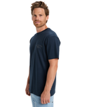 The Quiksilver Mens Anchor Lockup T-Shirt in Dark Navy