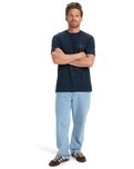 The Quiksilver Mens Anchor Lockup T-Shirt in Dark Navy