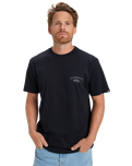 The Quiksilver Mens Anchor Lockup T-Shirt in Black