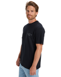 The Quiksilver Mens Anchor Lockup T-Shirt in Black
