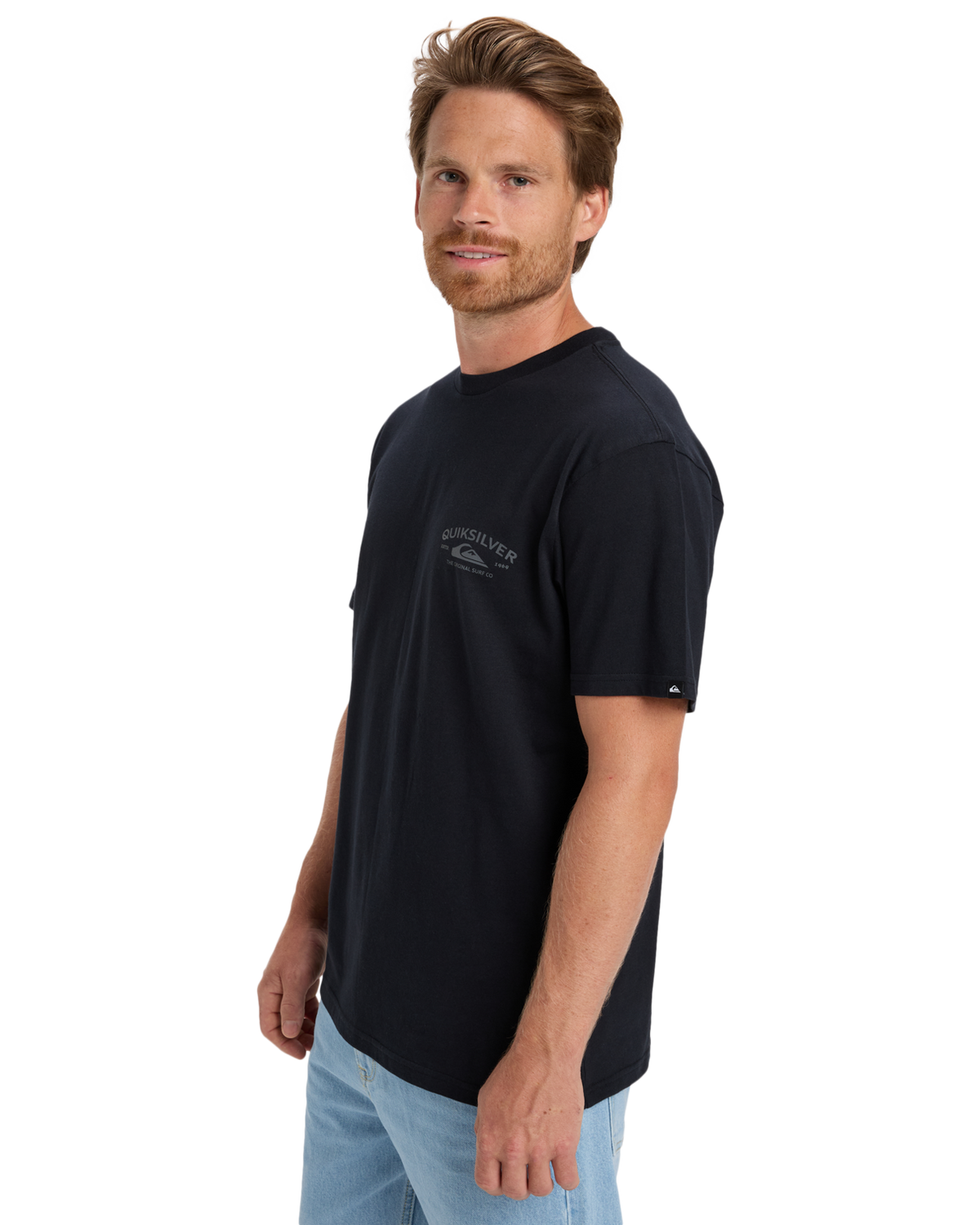 The Quiksilver Mens Anchor Lockup T-Shirt in Black