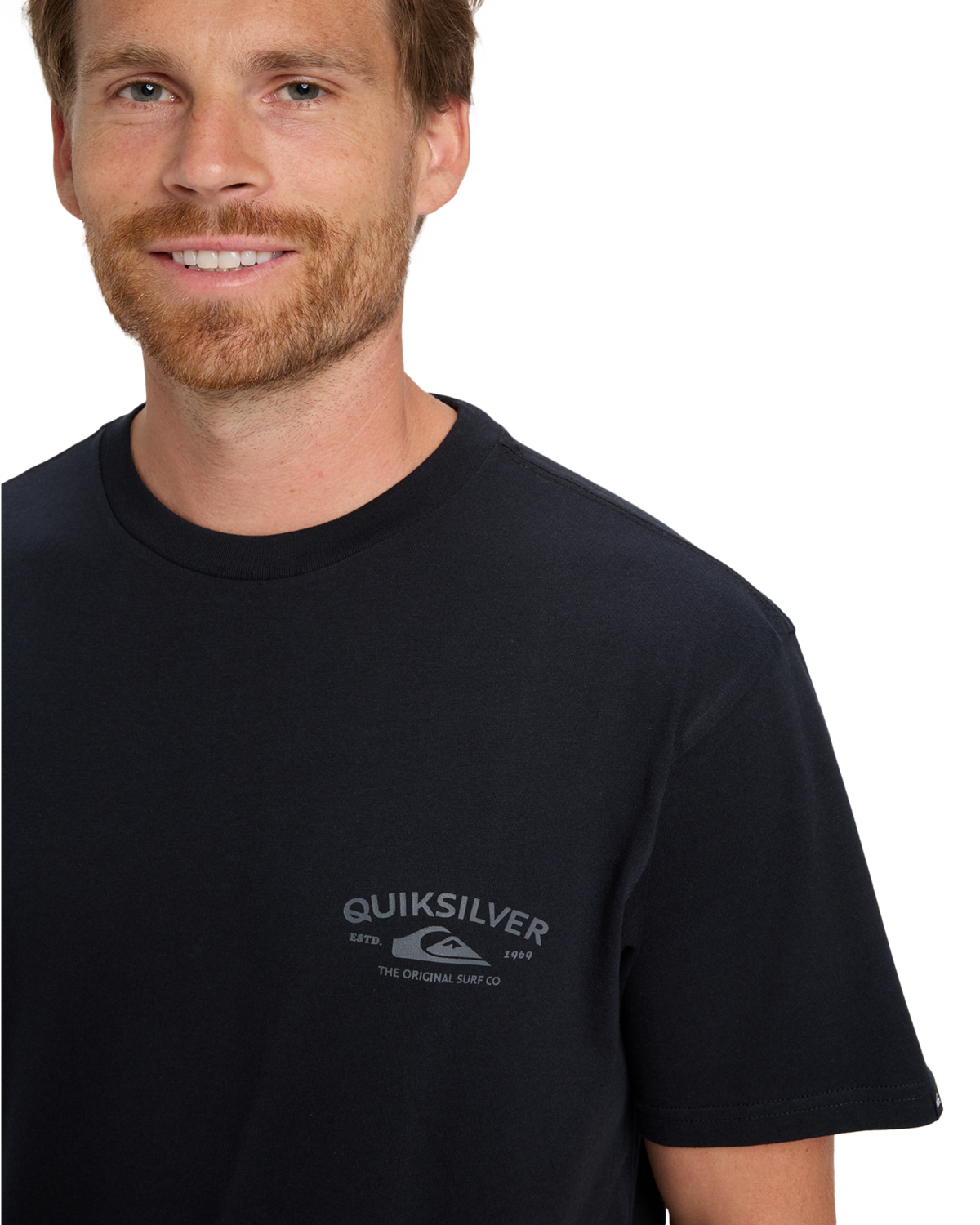 The Quiksilver Mens Anchor Lockup T-Shirt in Black