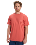 The Quiksilver Mens Anchor Lockup T-Shirt in Mustard
