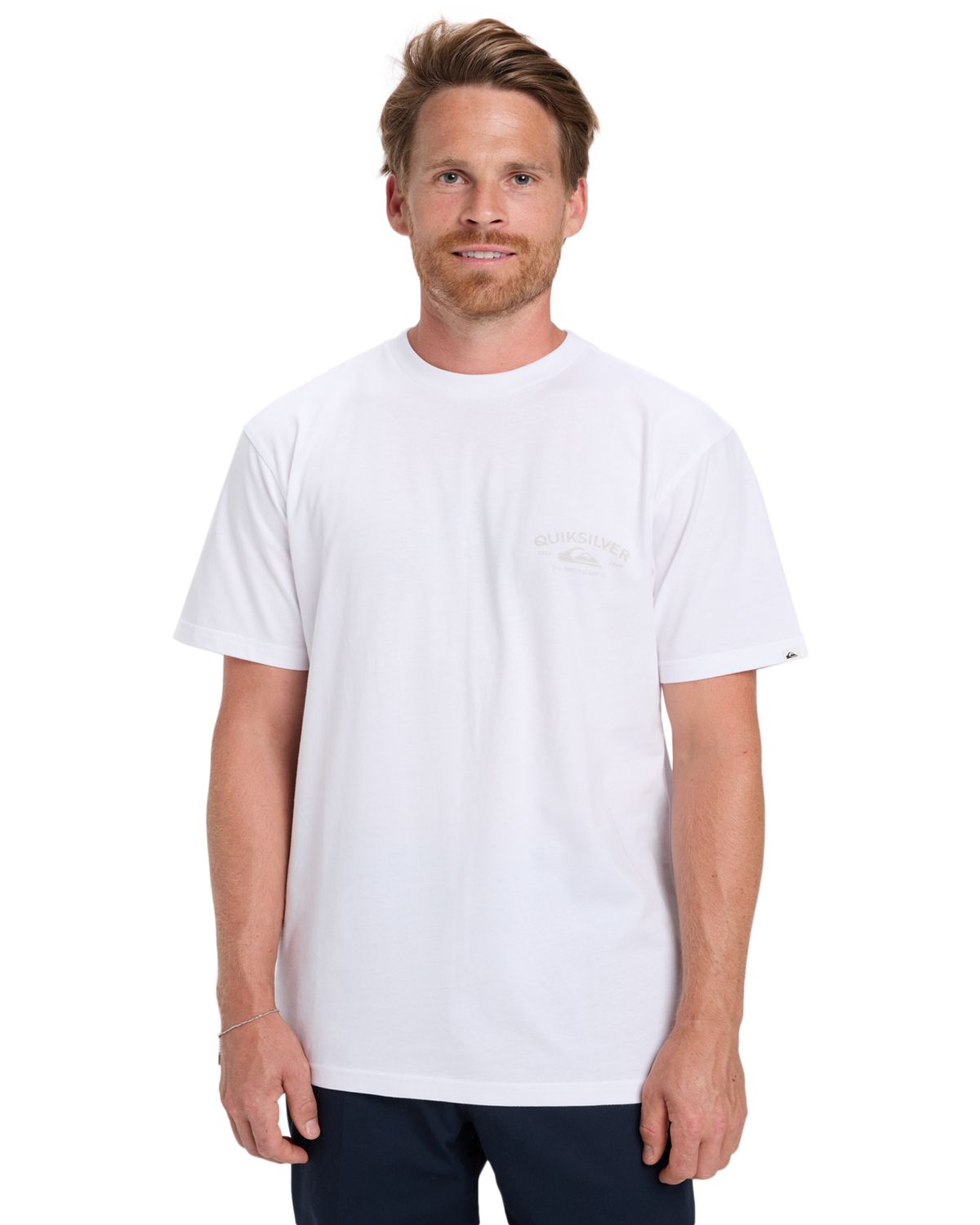The Quiksilver Mens Anchor Lockup T-Shirt in White