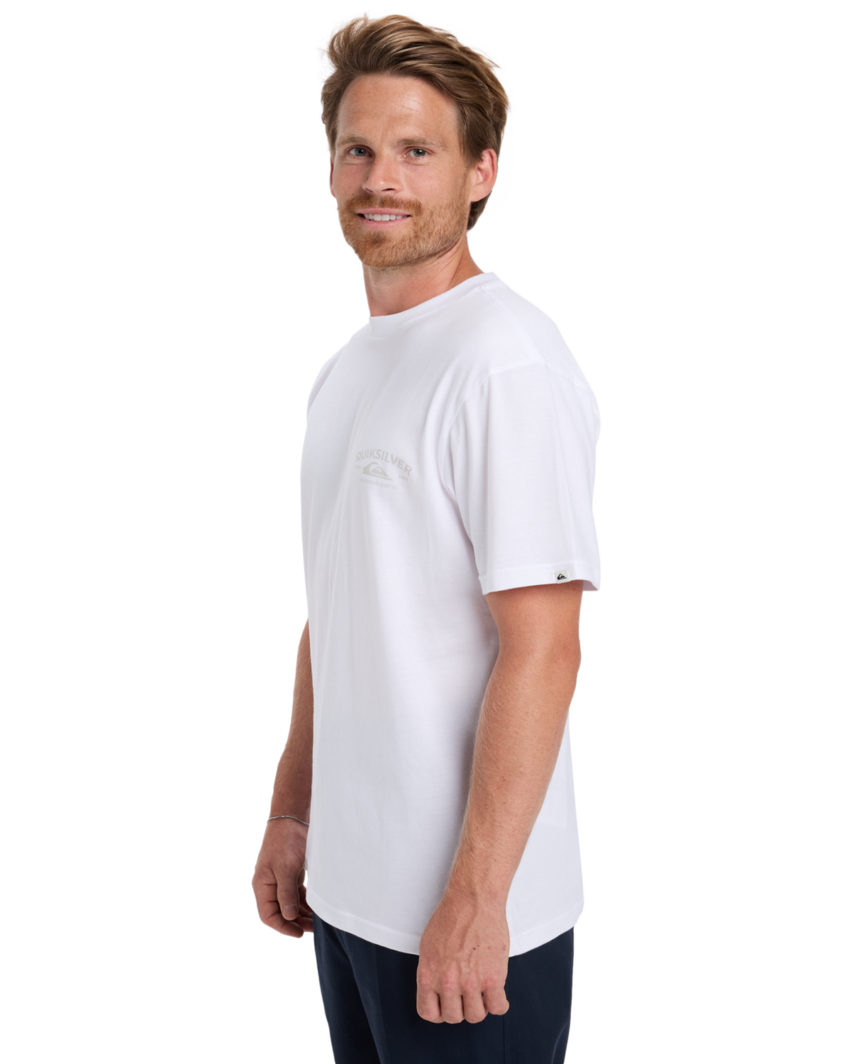 The Quiksilver Mens Anchor Lockup T-Shirt in White