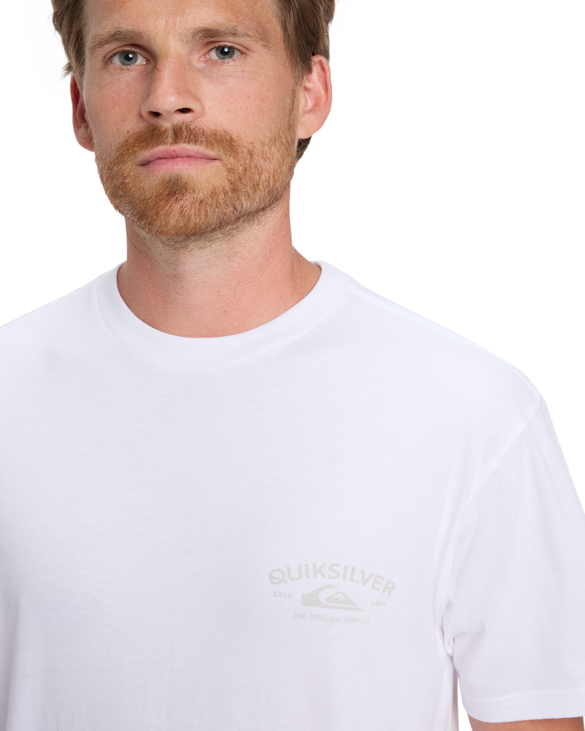 The Quiksilver Mens Anchor Lockup T-Shirt in White