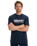 The Quiksilver Mens Box Shaped T-Shirt in Dark Navy