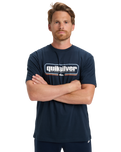 The Quiksilver Mens Box Shaped T-Shirt in Dark Navy