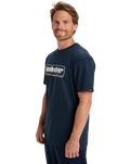The Quiksilver Mens Box Shaped T-Shirt in Dark Navy