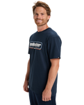 The Quiksilver Mens Box Shaped T-Shirt in Dark Navy