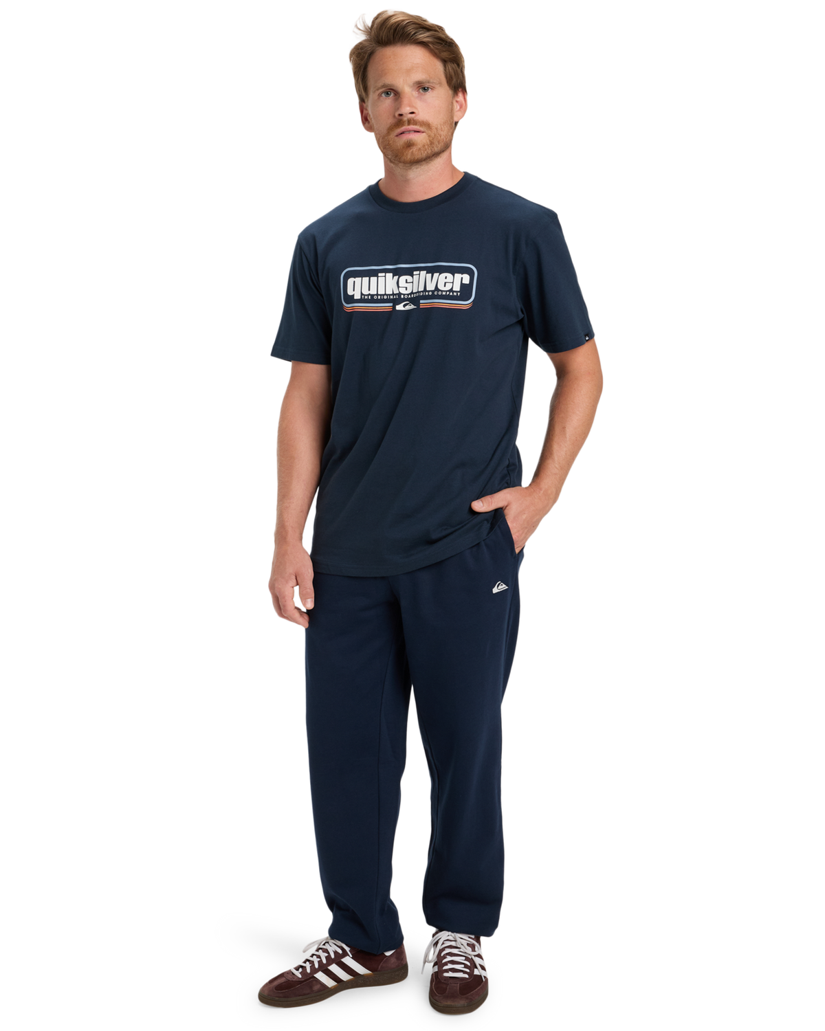 The Quiksilver Mens Box Shaped T-Shirt in Dark Navy