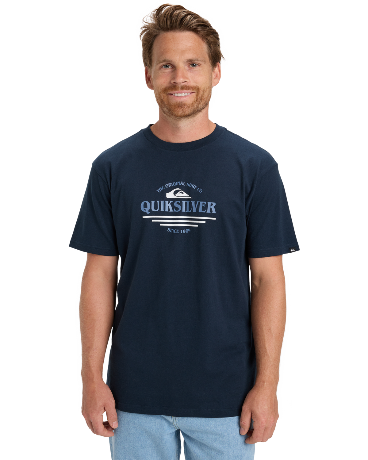The Quiksilver Mens Type Line T-Shirt in Dark Navy