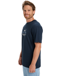 The Quiksilver Mens Type Line T-Shirt in Dark Navy