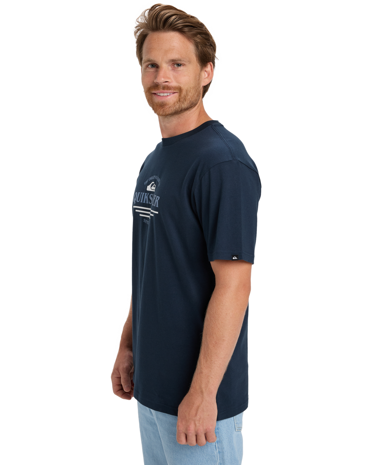 The Quiksilver Mens Type Line T-Shirt in Dark Navy