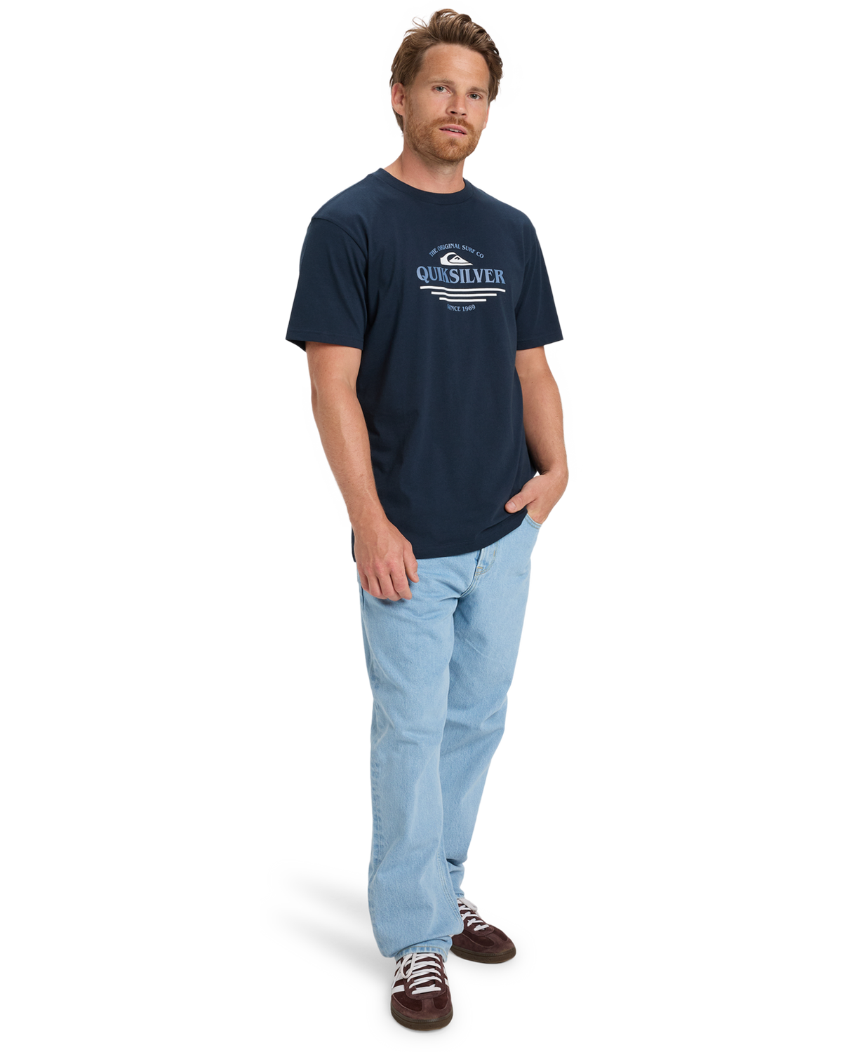 The Quiksilver Mens Type Line T-Shirt in Dark Navy