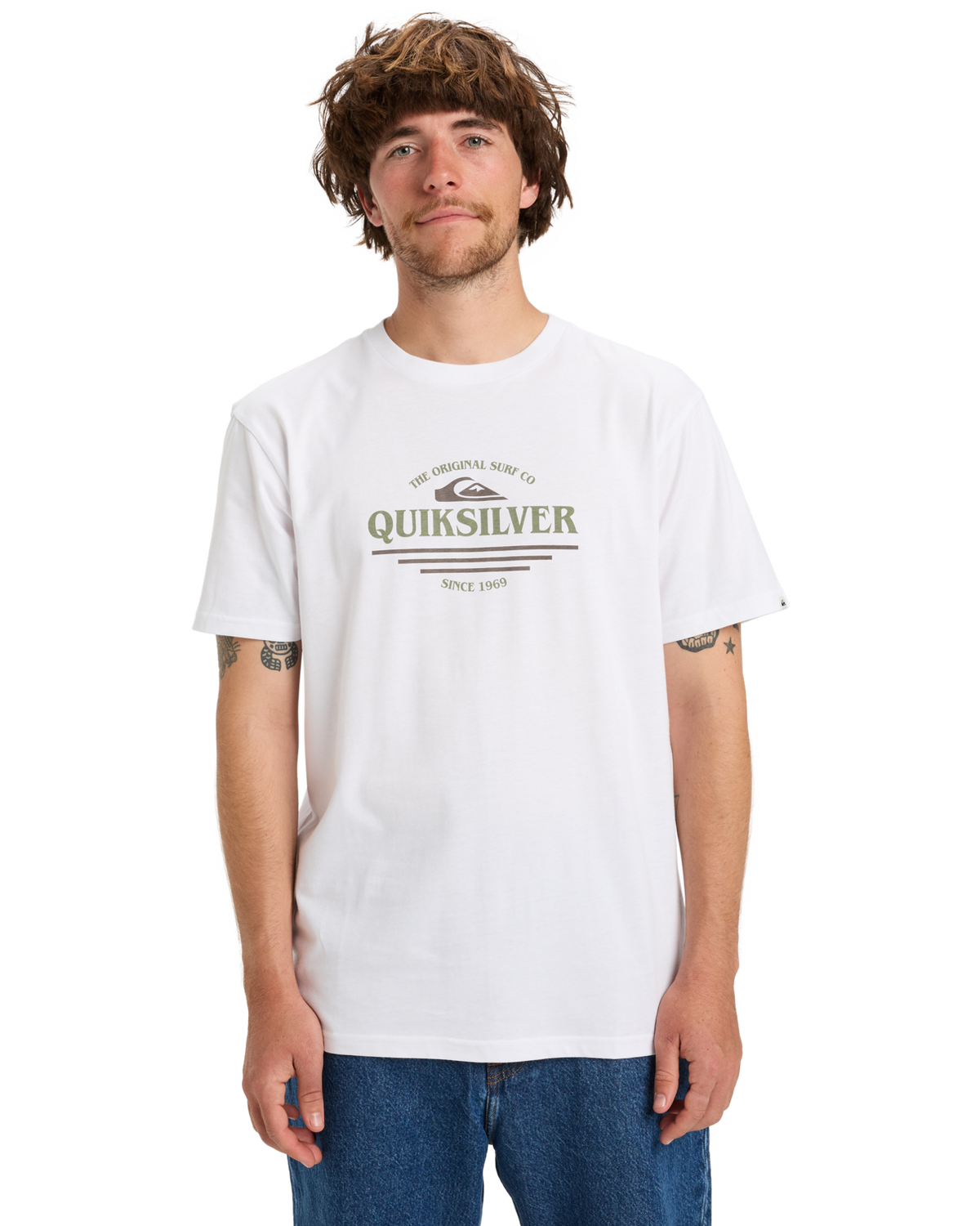 The Quiksilver Mens Type Line T-Shirt in White