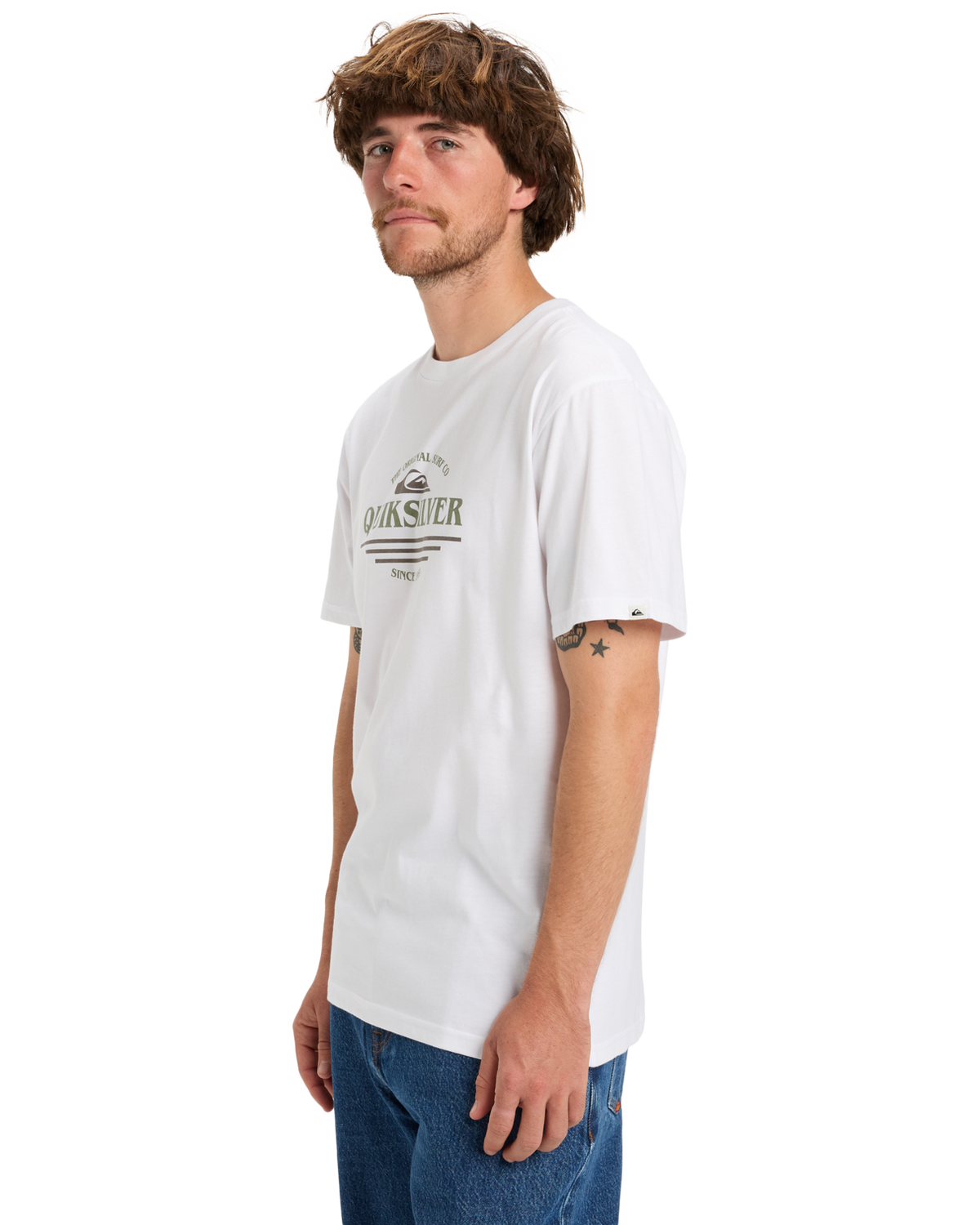 The Quiksilver Mens Type Line T-Shirt in White