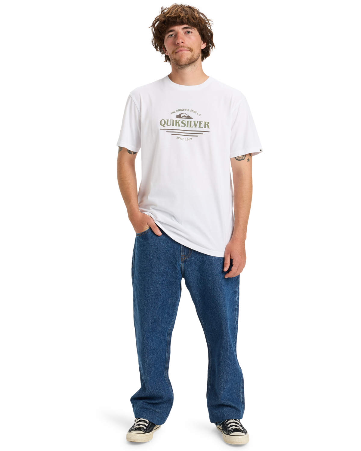 The Quiksilver Mens Type Line T-Shirt in White