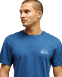 The Quiksilver Mens Mini Logo T-Shirt in Dark Denim
