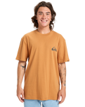 The Quiksilver Mens EV Mini Logo T-Shirt in Almond