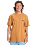 The Quiksilver Mens EV Mini Logo T-Shirt in Almond