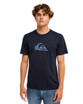 The Quiksilver Mens EV Comp Logo T-Shirt in Dark Navy