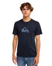 The Quiksilver Mens EV Comp Logo T-Shirt in Dark Navy